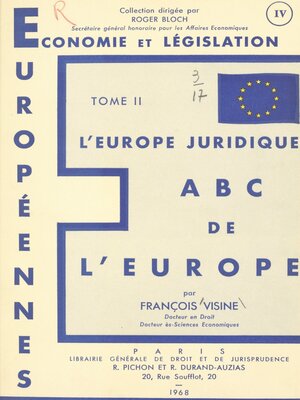 cover image of A.B.C. de l'Europe, 2